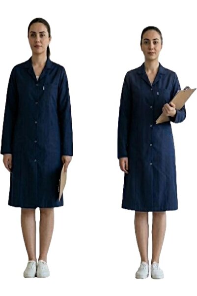 Apron V.Jacket Long Up to Knee Dark Navy 100% Cotton