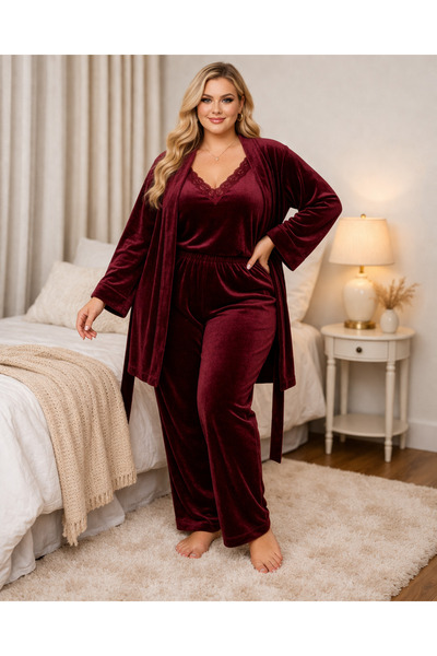 OEM Wilma black velvet batal pajama set