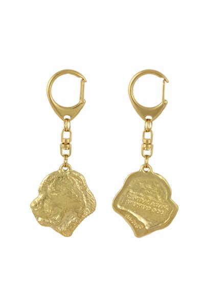 Art - Dog Câine Ciobănesc din Asia Centrală - Breloc aurit cu câine, decorați...