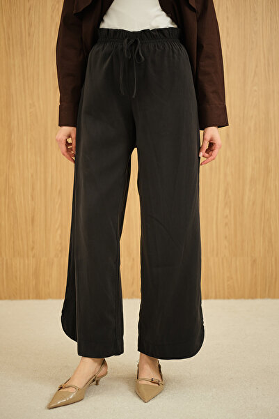 LOCCO Women's Elastic Waist Trousers Black