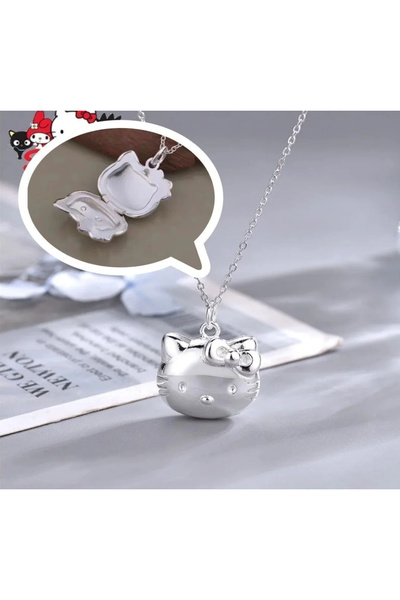 Cicimix Hello Kity Açılır Kapaklı Madolyon Kolye