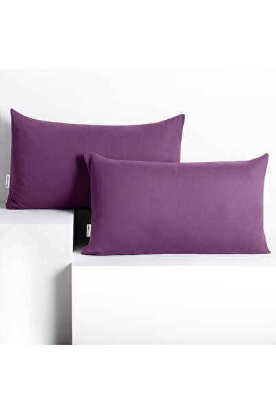 Deco King Set 2 huse perne decorative din bumbac cu fermoar, Amber, 135 g/m2,...