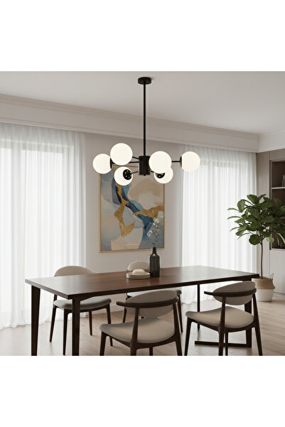 Luxera Lighting LUSTRA COSMO NEGRU 6XE27 60W 600X680mm