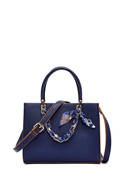 Derimod Women's Navy Blue Long Strap Shoulder Bag with Accessories 26Pbd280718