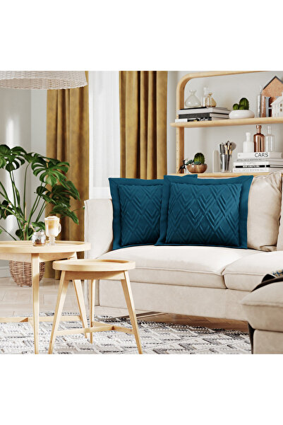 Amelia Home Set 2 huse perne decorative usor matlasate din microfibra, Opheli...