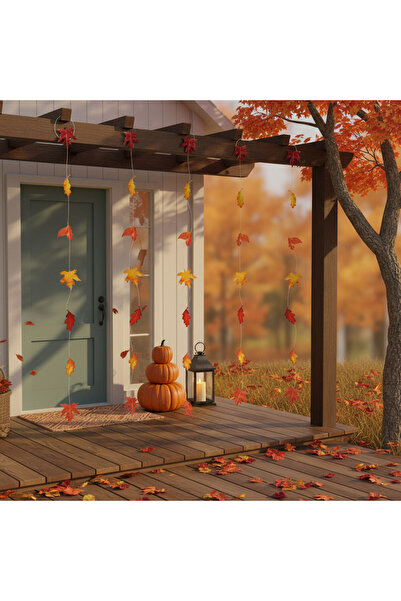 OEM Decorațiune de toamnă - frunze căzătoare - de agățat - 2,1 m - 4 buc / pa...