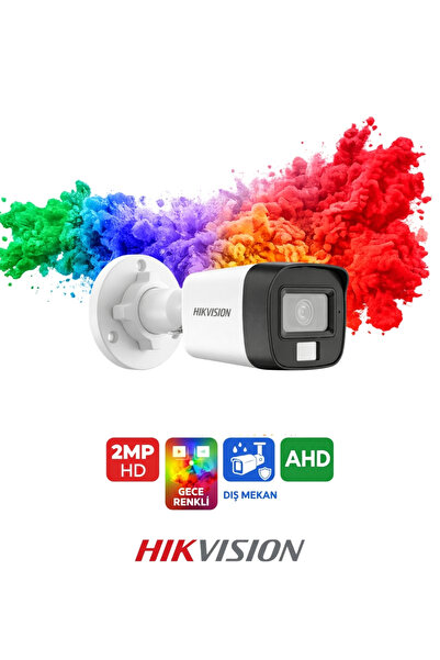 Hikvision DS-2CE16D0T-EXLPF Renkli Gece Kamera 2MP Güvenlik Sistemi Kamerası