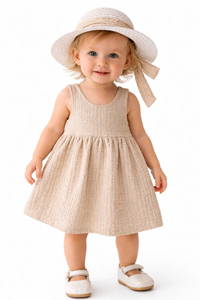 Chicsy Baby Sweet Baby Girl Style Dress with Hat and Bow Detail, Summer 2-Pie...