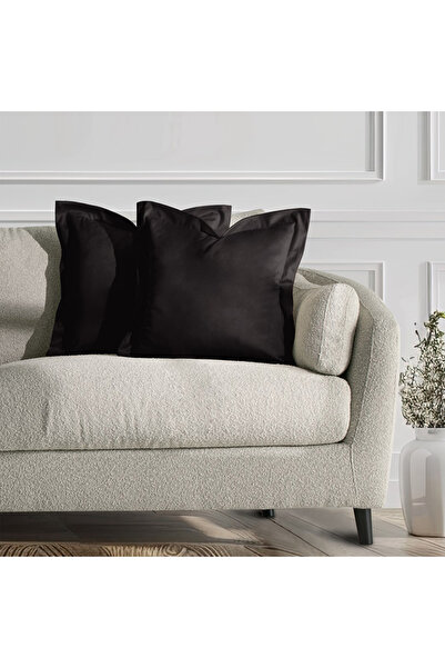 Amelia Home Set 2 huse perne decorative din catifea cu tiv, Velvet, 220 g/m2,...