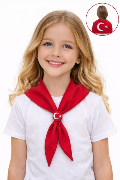 Sibel Günay Butik Дитячий шарф «Славний півмісяць та зірка» – спеціальний диз...