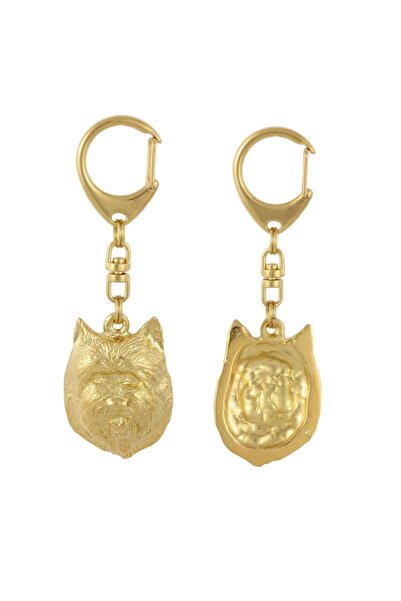 Art - Dog Cairn Terrier II - Breloc aurit cu câine, decorațiune pentru geantă...