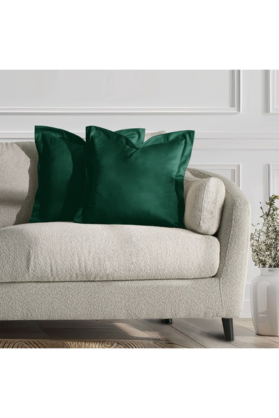 Amelia Home Set 2 huse perne decorative din catifea cu tiv, Velvet, 220 g/m2,...