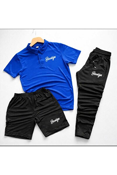 NOFLEN Elyazı Brooklyn Men's 3-Piece Polo Collar Tracksuit Set