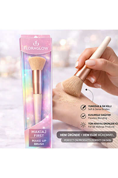 Floraglow Professional Makeup Brush – Soft & Dense Bristles Foundation Powder...