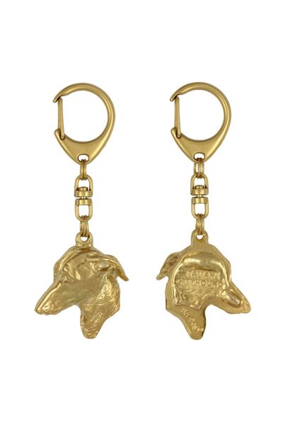 Art - Dog Italian Greyhound, Italian Sighthound - Gilded key ring with dog, l...