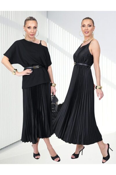 QİMYA BUTİK BUKETLİ Γυναικείο Φόρεμα Oversize με Ρυθμιζόμενο Λουράκι, Φόδρα κ...