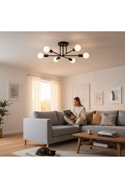 Luxera Lighting LUSTRA ASTRA NEGRU 6XE27 42W 700X200mm