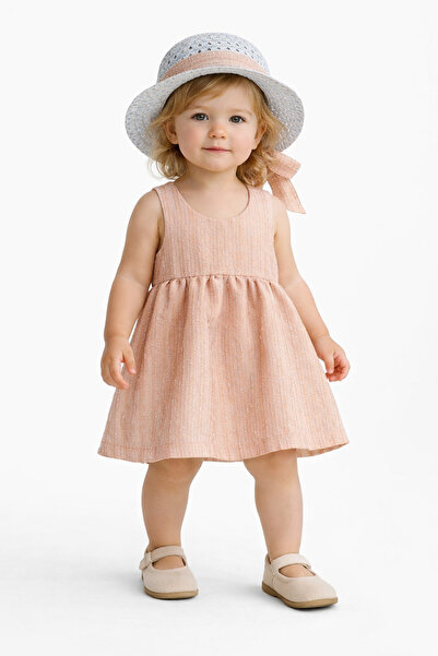 Chicsy Baby Sweet Baby Girl Style Glittery Dress with Hat and Bow Detail, Sum...