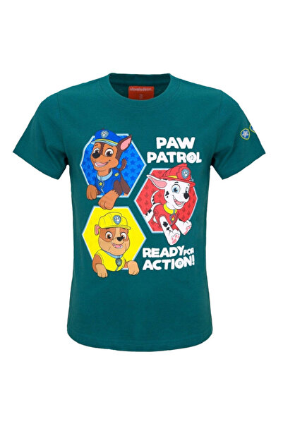 PAW PATROL Tricou băieți, Bumbac, Gata de acțiune, Verde