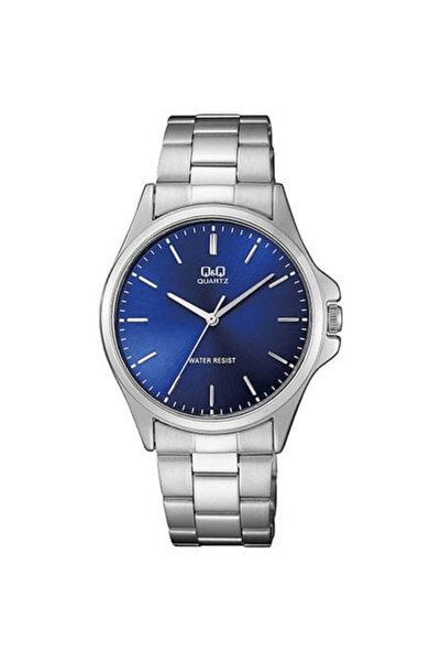 Q&Q Men's Watch by Citizen QA06J202Y Japanese Quartz, Silver, Blue Dial, 5 ATM