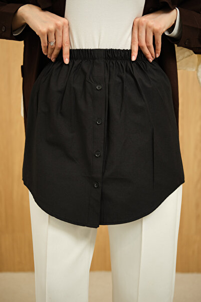 LOCCO Women's Button Detailed Elastic Waist Undergarment Black