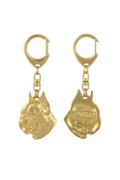 Art - Dog Boxer, German Boxer II - Breloc aurit cu câine, decorațiune pentru ...