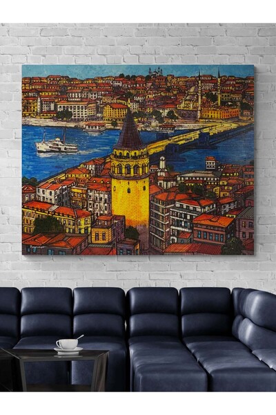 Simurg Sanatevi Galata’da Gün Yansıması Yağlı Boya Tablosu