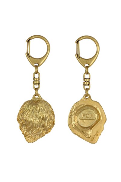 Art - Dog Câine de ciobănesc polonez - Breloc aurit cu câine, accesoriu de lu...