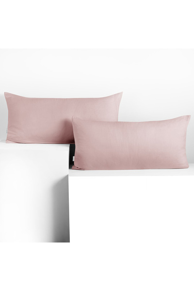 Deco King Set 2 huse perne decorative din bumbac cu fermoar, Amber, 135 g/m2,...