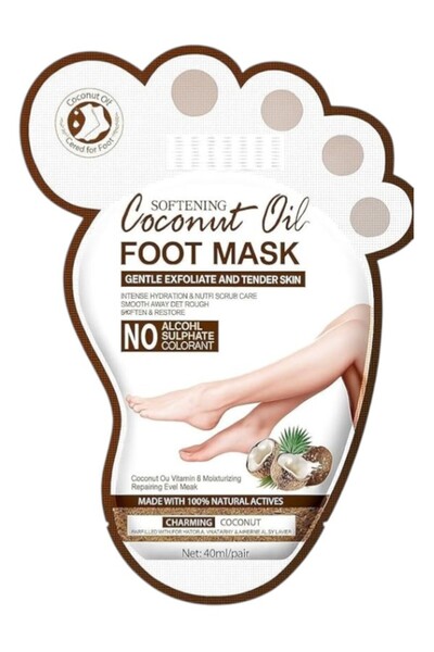SADOER قناع القدم بزيت جوز الهند المُنعم.