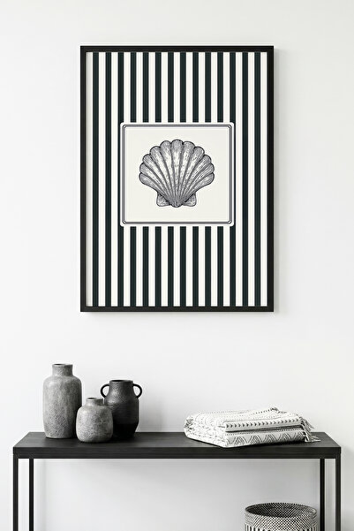 huhuli Τραπέζι με φυσικό ξύλινο πλαίσιο και μοτίβο ρίγες - Θέμα θάλασσας |   ...