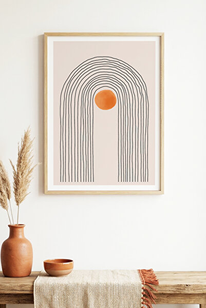 huhuli Αφηρημένη ζωγραφική με φυσικό ξύλινο πλαίσιο I Huhu1539