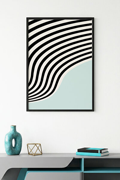 huhuli Πίνακας με γραμμικά σχέδια με φυσικό ξύλινο πλαίσιο - Μίνιμαλ |   huhu...