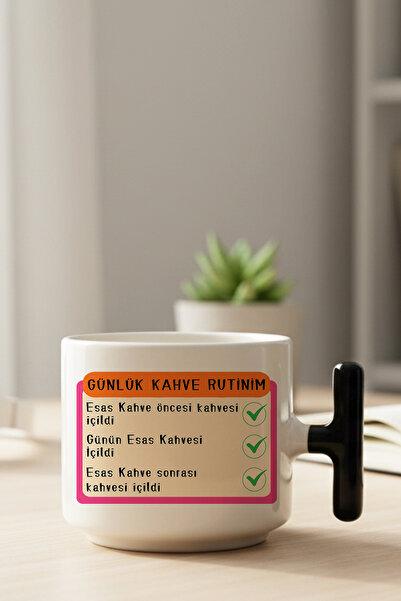 giftkonsept My Daily Coffee Routine Printed Coffee Lovers Gift Funny t Handle...