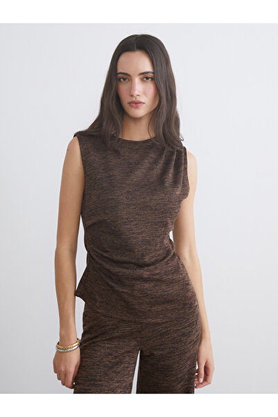 LC Waikiki Crew Neck Gathered Blouse