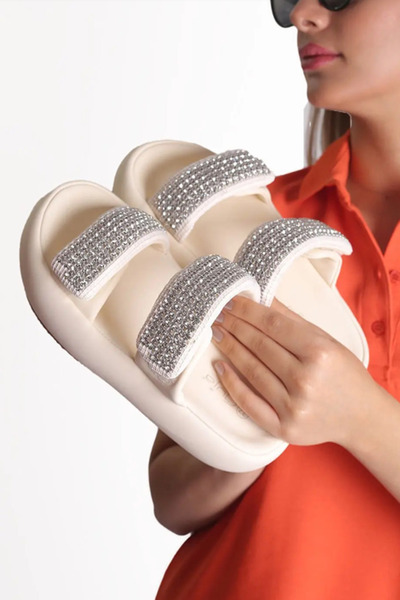 Guja Flora Velcro Stone Coated Orthopedic Sole Women's Slippers