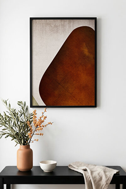 huhuli Τραπέζι με μίνιμαλ σχέδιο με φυσικό ξύλινο πλαίσιο - Καφέ |   huhu1289