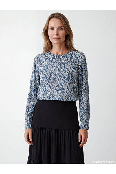 LC Waikiki Crew Neck Patterned Blouse