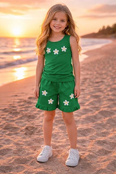 CiciTime Çocuk Modası Καλοκαιρινό σετ για κορίτσια με σορτς και κροπ τοπ