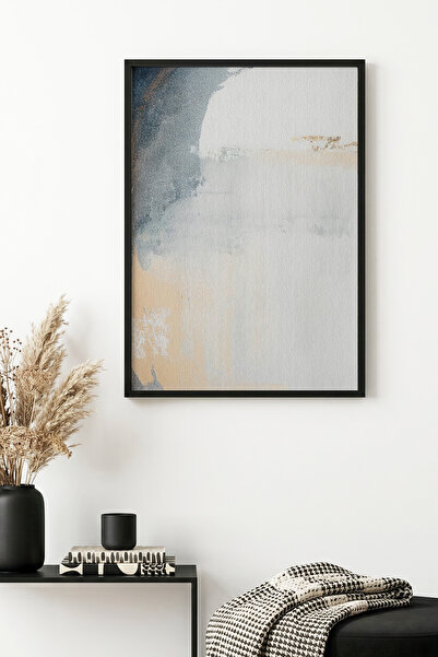 huhuli Πίνακας με αφηρημένα σχέδια με φυσικό ξύλινο πλαίσιο - Παστέλ αποχρώσε...