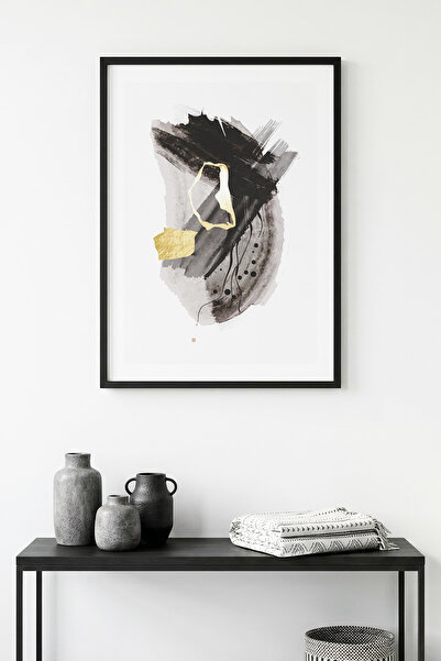 huhuli Πίνακας με αφηρημένα σχέδια με φυσικό ξύλινο πλαίσιο - Μίνιμαλ |   huh...