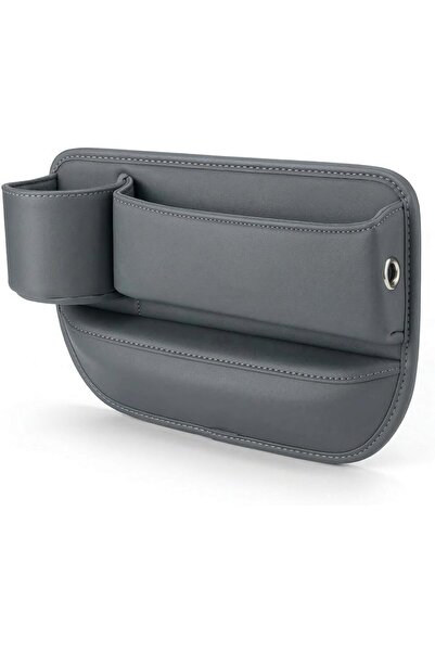 AutoFamily Car Seat Gap Organizer with Cup Holder – PU Leather Auto Storage P...