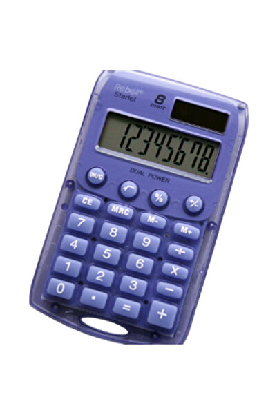 rebell Starlet Pocket Calculator 8DIG Violet