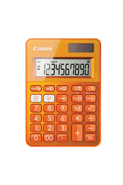 Canon LS-100K Desktop Calculator, 10 digits orange