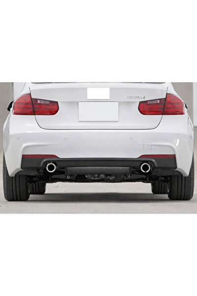 Aftermarket F30 Uyumlu Arka Difüzör Çift Çıkış Tekli ABS Plastik Boyasız