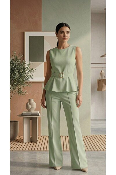 BEYAZTOPTAN Τζιν Σετ Δύο Τεμαχίων με Λεπτομέρεια στη Μέση - Σχεδιαστική Κοπή ...