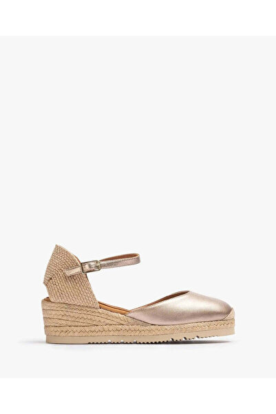 Unisa METALLIC EFFECT D'ORSAY ANKLE STRAP ESPADRILLE