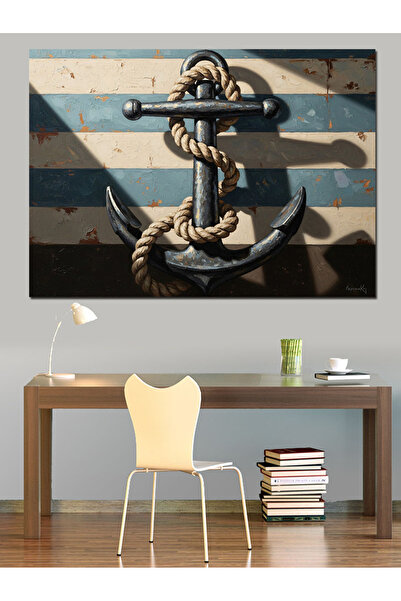Artmeg Sailor Themed Ship Anchor Painting Decorative Canvas - Mdf Wood Painting