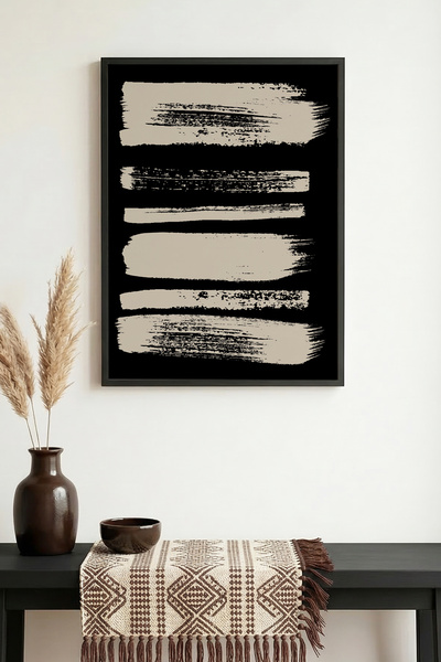 huhuli Αφηρημένος πίνακας με μοτίβο βουρτσισμένων κρουστικών σχεδίων με φυσικ...