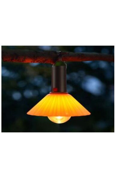 SimpluAcasa LED Camping Lamp with Amber Shade